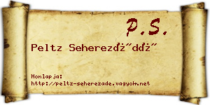 Peltz Seherezádé névjegykártya